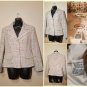 Talbots Career Blazer Colorful Tan Jacket size 8
