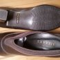 Sesto Meucci Pumps Brown Leather Heels Elastic Slip On Shoes Womens Size 6.5 N