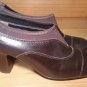 Sesto Meucci Pumps Brown Leather Heels Elastic Slip On Shoes Womens Size 6.5 N