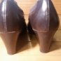 Sesto Meucci Pumps Brown Leather Heels Elastic Slip On Shoes Womens Size 6.5 N