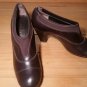 Sesto Meucci Pumps Brown Leather Heels Elastic Slip On Shoes Womens Size 6.5 N