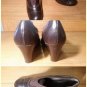 Sesto Meucci Pumps Brown Leather Heels Elastic Slip On Shoes Womens Size 6.5 N