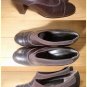 Sesto Meucci Pumps Brown Leather Heels Elastic Slip On Shoes Womens Size 6.5 N