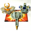 Bakugan gray haos B2 lot of 3 krakix 750g, limulus 440g,warius 300g