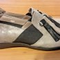 SESTO MEUCCI gray / Black suede Kilted Tasseled Flats Shoes Women's US 6.5 M