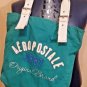 Aeropostale Cotton Canvas Tote Bag Handbag Beach Shop School Travel Blue
