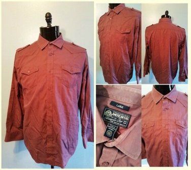 American Rag button Down Casual SHIRT Large