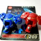 Bakugan Saurus Red Pyrus Open Core 310G, blue aquos 300 & cards B1 Classic