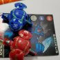 Bakugan Saurus Red Pyrus Open Core 310G, blue aquos 300 & cards B1 Classic