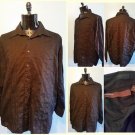 PERRY ELLIS Black button Front long sleeve Casual dress SHIRT XXL
