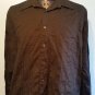 PERRY ELLIS Black button Front long sleeve Casual dress SHIRT XXL