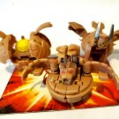 Bakugan b2 Lot of 3 tan Subterra clayf 700g, blade tigrerra 450g, foxbat 610g