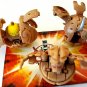 Bakugan b2 Lot of 3 tan Subterra clayf 700g, blade tigrerra 450g, foxbat 610g