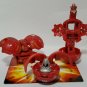 Bakugan Red Pyrus B2 lot of 3 ravenoid 550g, mega numas 520g, Farakspin 720g