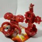 Bakugan Red Pyrus B2 lot of 3 ravenoid 550g, mega numas 520g, Farakspin 720g