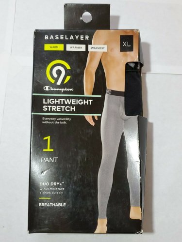 Champion C9 men's XL black warm lightweight stretch baselayer pants