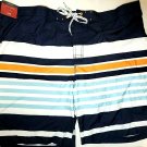 NEW Mens Merona Swim Trunks Shorts At Knee,Striped, Size 4XB