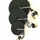 Data Sync Charging Cable 3 piece lot 3 sizes USB, Type-C, iPhone more colors!