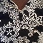 Jamaica Bay Woman Black / White Spaghetti Strap Top Flower Design size 14