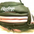 Rawlings Baseball Glove Youth 9 1/2" GIRLS BLACK & PINK PL950BP BASKET WEB MITT