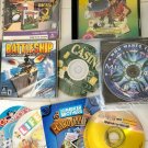 Games for PC lot of 9 CD-ROM, wheel of fortune, Monopoly, jeopardy, life, casino