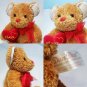 Dan Dee brown sweetheart teddy bear hugs plush 12" stuffed animal bow and heart