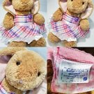 Build A Bear Plush Stuffed Bunny Rabbit and outfit Cute Animal Tan Pink Toy 16"