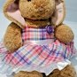 Build A Bear Plush Stuffed Bunny Rabbit and outfit Cute Animal Tan Pink Toy 16"