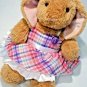 Build A Bear Plush Stuffed Bunny Rabbit and outfit Cute Animal Tan Pink Toy 16"
