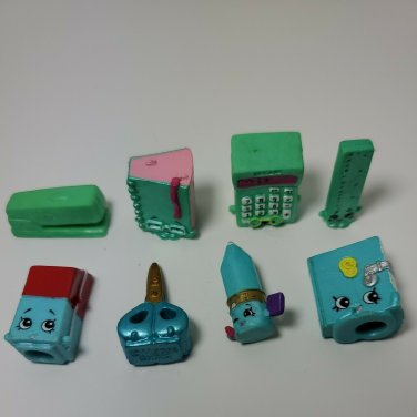 Shopkins Kelly Calculator Snippy Scissors Noni Notebook Stella Stapler lot of 8