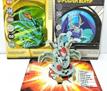 bakugan ingram 500g gray haos new vestroia w/ ingram Card 3 piece bundle lot