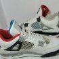 Nike Air Jordan Retro 4 IV What The Fire Red Cement Grey Blue CI1184-146 Size 8