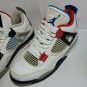 Nike Air Jordan Retro 4 IV What The Fire Red Cement Grey Blue CI1184-146 Size 8