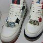 Nike Air Jordan Retro 4 IV What The Fire Red Cement Grey Blue CI1184-146 Size 8