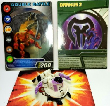 Bakugan Rare Preyas White Darkus G-Change B1 Classic 450G/520G/660G with Cards