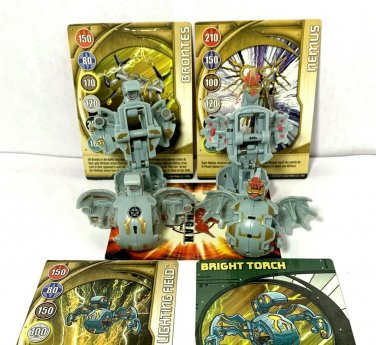 Bakugan Haos Brontes 410g, Mega Brontes 600g, Nemus 470g Mega Nemus 520g + cards