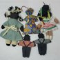 Vintage Black African American Dolls Primitive Folk Art Handmade dolls lot of 5