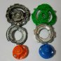 Beyblade Flame-X Diomedes D4 AND Iron-X Surtr S4 Burst Turbo SlingShock 2 Pack