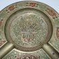 Antique Etched Floral Design Brass Round Ashtray 1930s by Sarna India m. 158