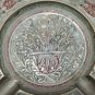 Antique Etched Floral Design Brass Round Ashtray 1930s by Sarna India m. 158