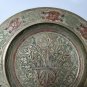Antique Etched Floral Design Brass Round Ashtray 1930s by Sarna India m. 158