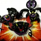 Bakugan Preyas Diablo 350G, Shadow Vulcan 570G, wilda 560G Black Darkus  & cards