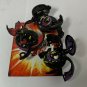 Bakugan Preyas Diablo 350G, Shadow Vulcan 570G, wilda 560G Black Darkus & cards