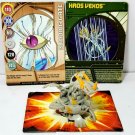 bakugan neo dragonoid b2 gray haos 730g new vestroia yellow horns & 2 cards
