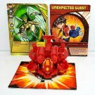 Bakugan Strikeflier Red Pyrus 750G & Twin Destructor Battle Gear 100G  + 2 cards