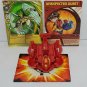 Bakugan Strikeflier Red Pyrus 750G & Twin Destructor Battle Gear 100G  + 2 cards