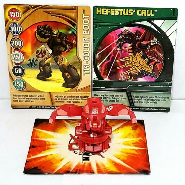Bakugan Hades Red Pyrus New Vestroia 480G & 2 cards