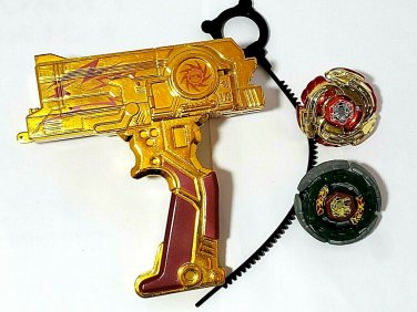 Beyblade Earth Wolf, Dark Wolf & Master Duotron Double Launcher 2010 Hasbro Tomy