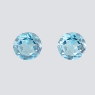 Natural Sky Blue Topaz AAA Quality 2 mm Faceted Round Shape 50 pcs LOt Loose Gemstone