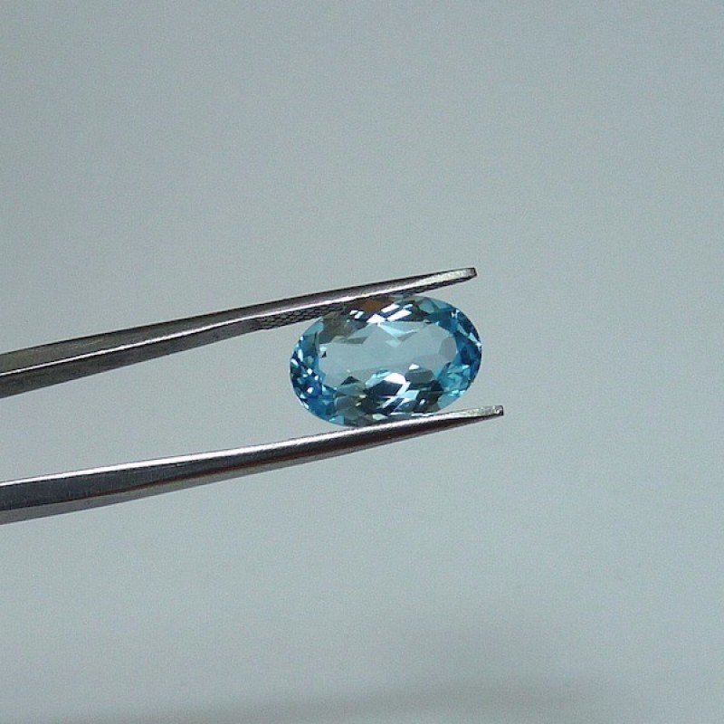 Certified Natural Sky Blue Topaz AAA Quality 10x8 mm Faceted Oval Shape 5 pcs Lot Loose Gemstone